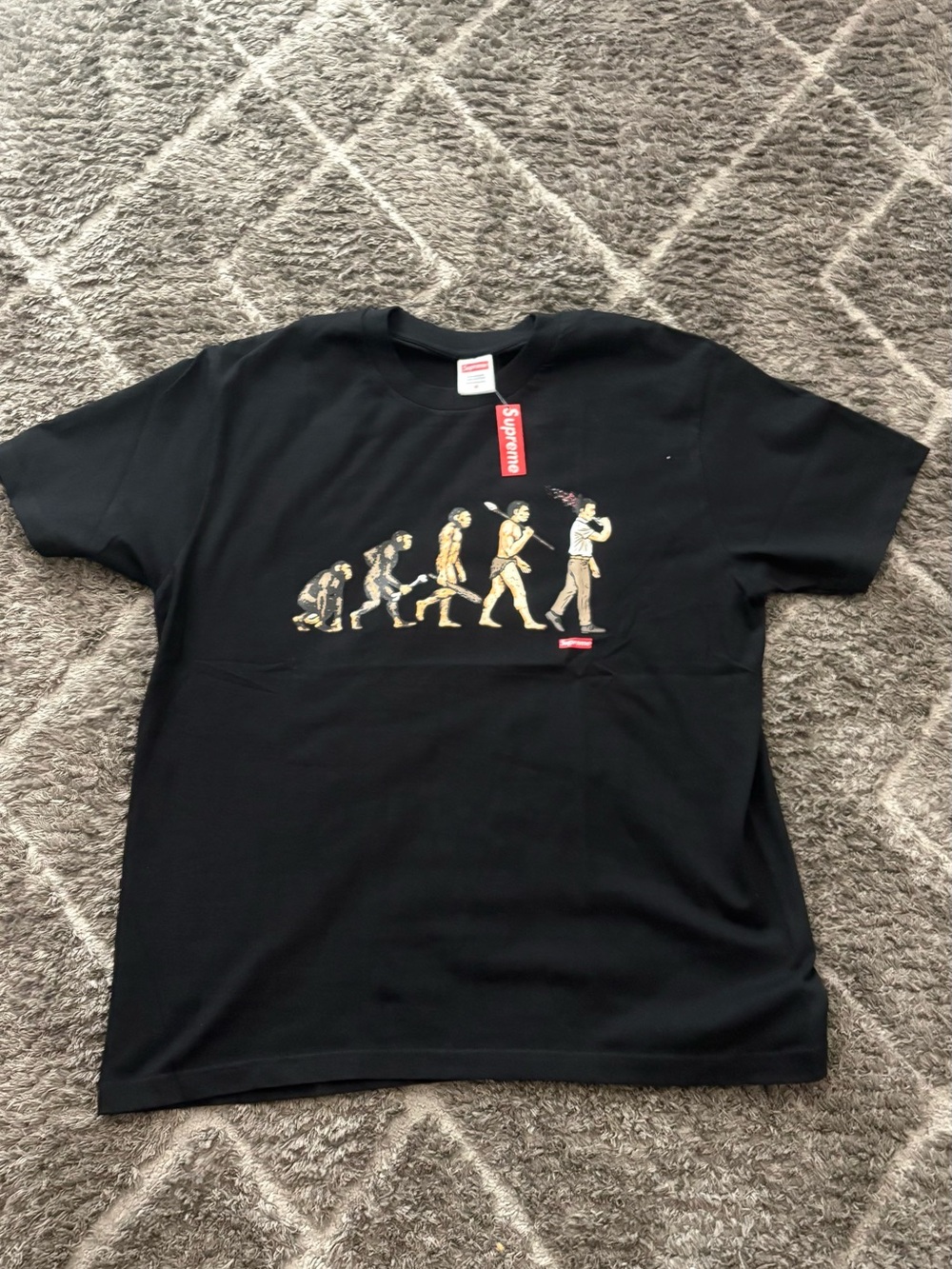 Supreme Black Evolution Graphic Tee